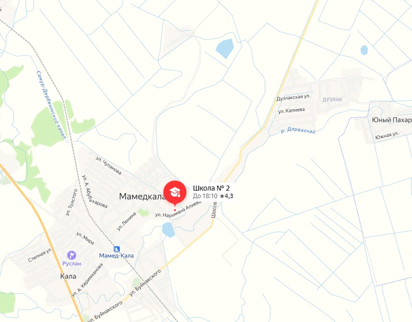 Карта , где находится школа